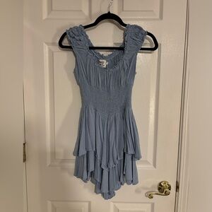 Small size 4 blue princess Polly romper